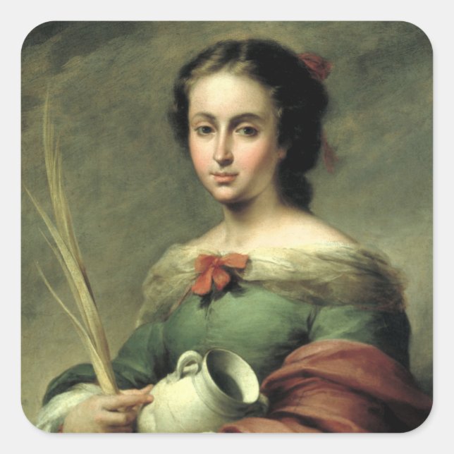 Pegatina Cuadrada Santa Rufina (Anverso)