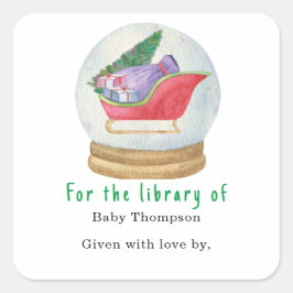 Pegatina Cuadrada Santa sled - placa de ducha para bebés