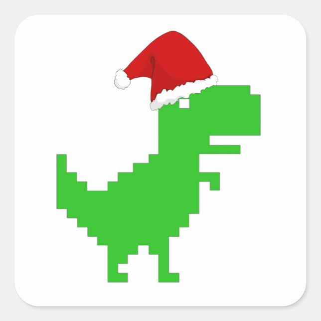 Pegatina Cuadrada santa trex (Anverso)