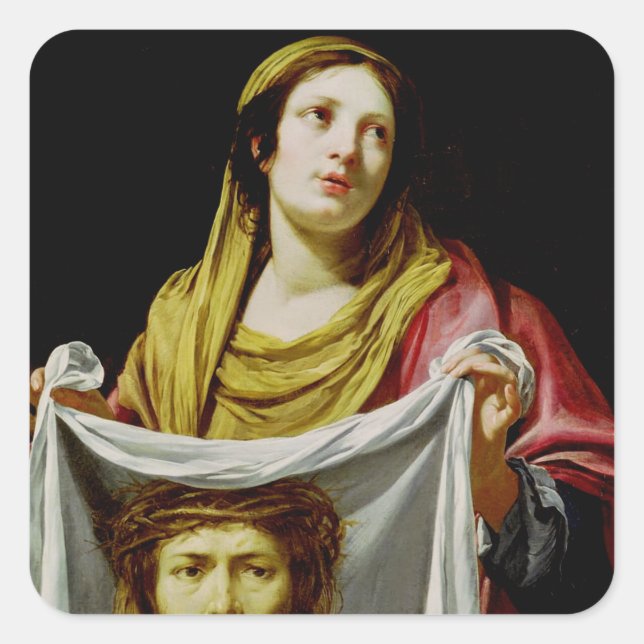 Pegatina Cuadrada Santa Verónica (Anverso)
