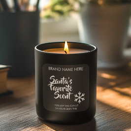 Pegatina Cuadrada Santa's Favorite Scent | Modern Candle Labels