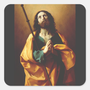 Pegatina Cuadrada Santiago el Mayor por Guido Reni Arte