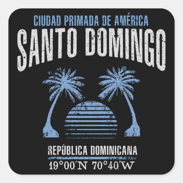Pegatina Cuadrada Santo Domingo (Anverso)