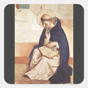 Pegatina Cuadrada Santo Domingo de Guzmán por Fra Angelico