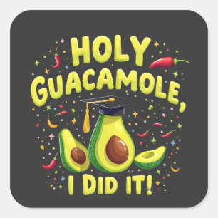Pegatina Cuadrada Santo Guacamole Lo Hice Graduado Cinco De Mayo