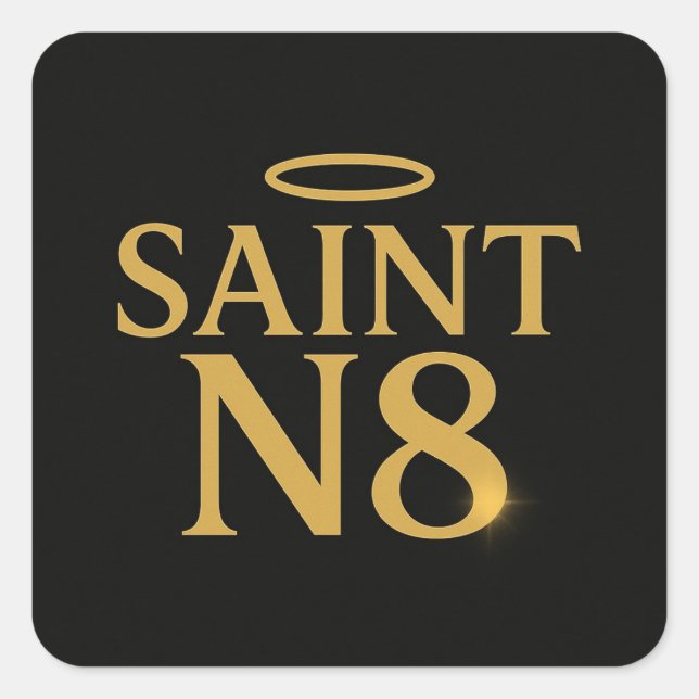 Pegatina Cuadrada Santo N8 (Anverso)