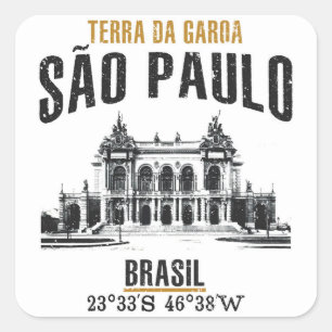 Pegatina Cuadrada São Paulo