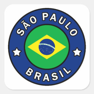 Pegatina Cuadrada São Paulo Brasil