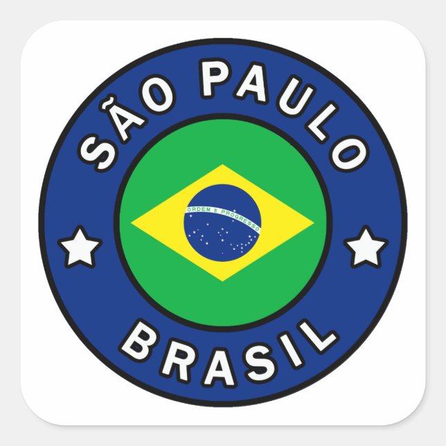 Pegatina Cuadrada São Paulo Brasil (Anverso)