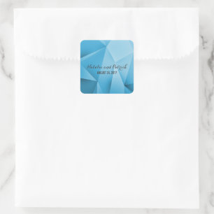 Pegatina Cuadrada Sapphire Jewel Tones Wedding Stickers