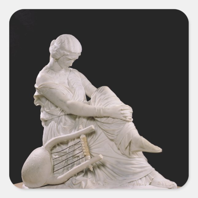 Pegatina Cuadrada Sappho, 1852 (Anverso)