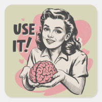 Sarcástico Vintage Usa Tu Cerebro Estética Años 50