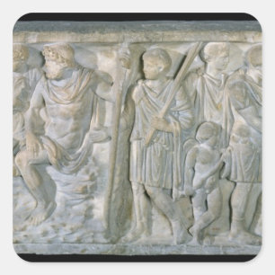 Pegatina Cuadrada Sarcófago