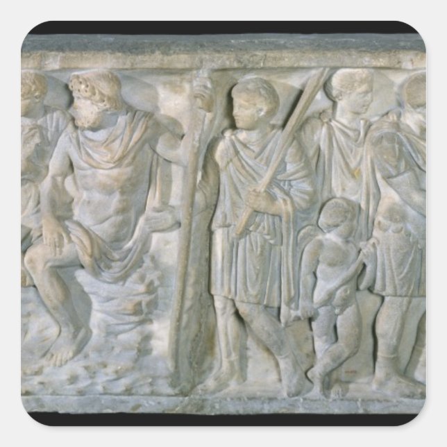 Pegatina Cuadrada Sarcófago (Anverso)