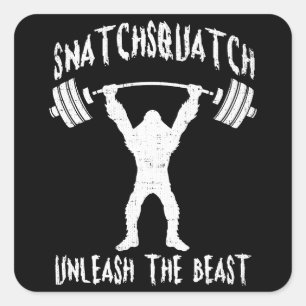 Pegatina Cuadrada Sartal, Personalizado, gran pie, bestia, divertido