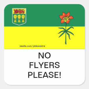Pegatina Cuadrada Saskatchewan ningunos aviadores satisface al