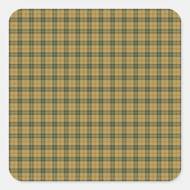 Pegatina Cuadrada Saskatchewan tartan (Anverso)