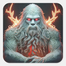 Pegatina Cuadrada Sasquatch celta