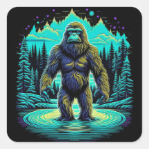 Sasquatch en el Woods Ai Art