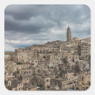Pegatina Cuadrada Sassi di Matera (Italia)