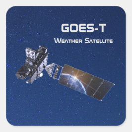 Pegatina Cuadrada Satélite meteorológico GOES-T