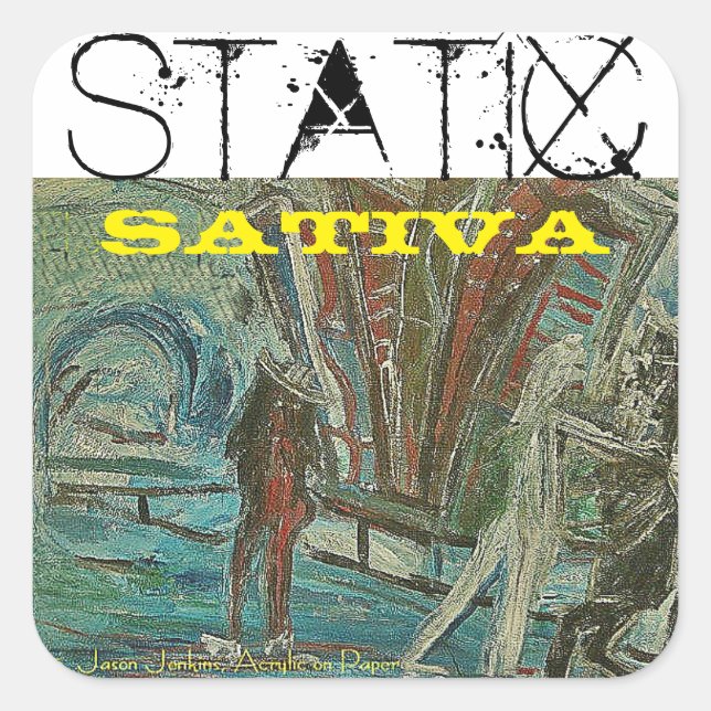 PEGATINA CUADRADA SÁTIVA ESTÁTICA (Anverso)