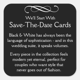 Pegatina Cuadrada Save the Date Cards