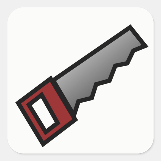 Pegatina Cuadrada Saw (Anverso)