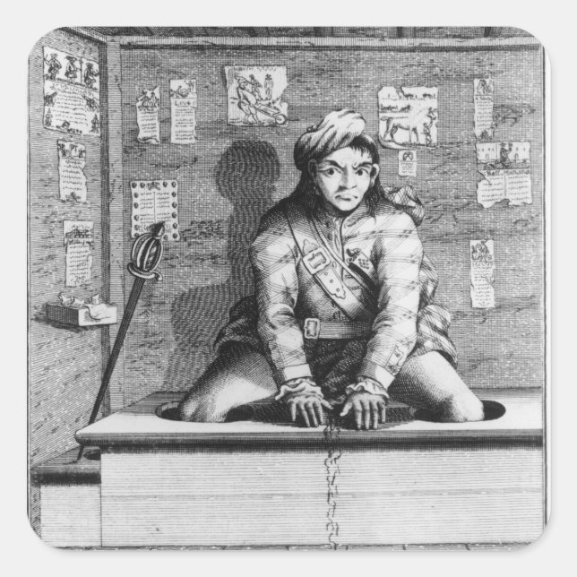 Pegatina Cuadrada Sawney en el Boghouse, 1745 (Anverso)