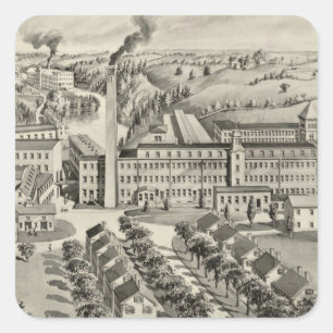 Pegatina Cuadrada Sawyer Woolen Mills