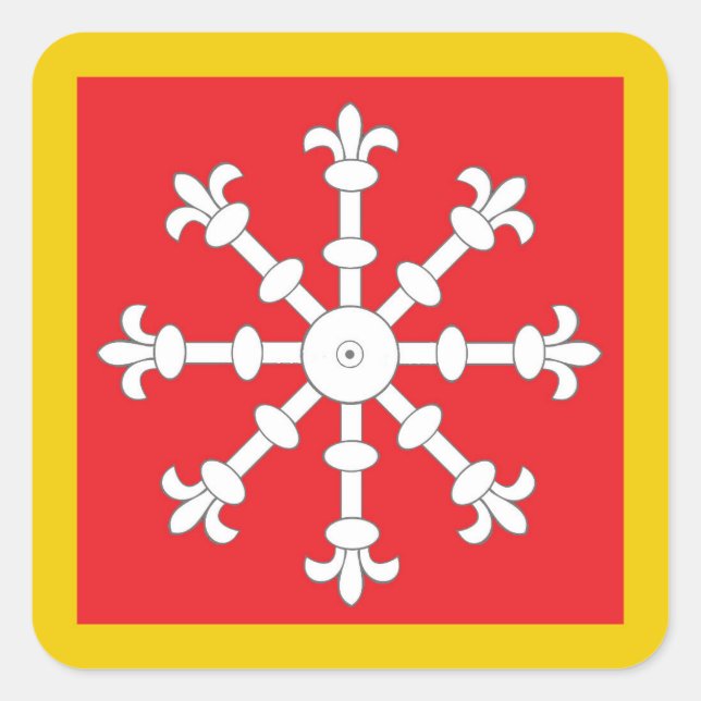 Pegatina Cuadrada SCA AEthelmearc Populace Badge (Anverso)