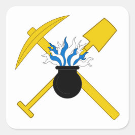 Pegatina Cuadrada SCA Scola Metallorum Populge Badge