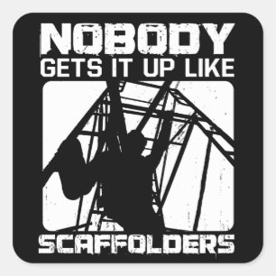 Pegatina Cuadrada Scaffolder lo consigue con la construcción de anda