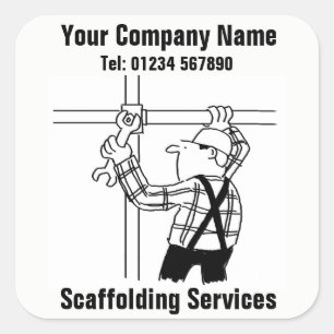 Pegatina Cuadrada Scaffolder ofrece Scaffolding Services