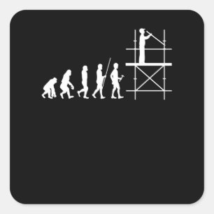 Pegatina Cuadrada Scaffolding Evolution Craftsman Scaffolding