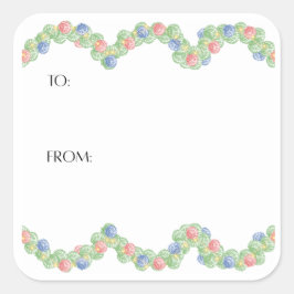 Pegatina Cuadrada Scallop Shell Gift Sticker
