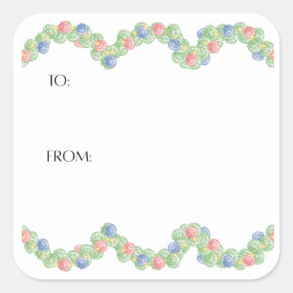 Pegatina Cuadrada Scallop Shell Gift Sticker