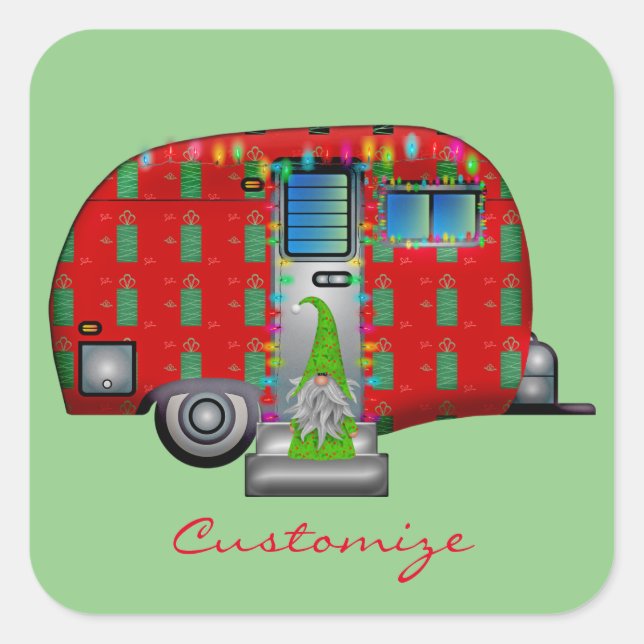 Pegatina Cuadrada Scandia Gnome Caravan Thunder_Cove (Anverso)