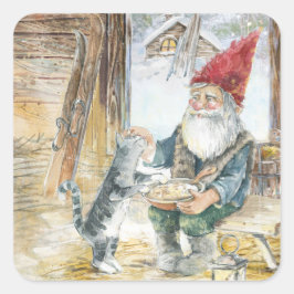 Pegatina Cuadrada Scandinavian Christmas