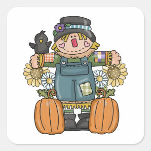 Pegatina Cuadrada Scarecrow