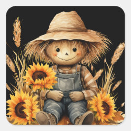 Pegatina Cuadrada Scarecrow Apron