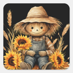 Pegatina Cuadrada Scarecrow Apron