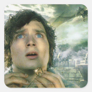 Pegatina Cuadrada Scared FRODO™ Holding Ring