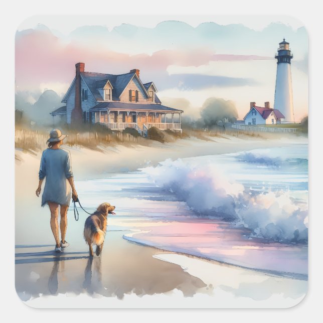 Pegatina Cuadrada Scented Jar Candle (Anverso)