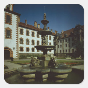 Pegatina Cuadrada Schloss Elisabethenburg, Meiningen