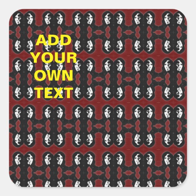 Pegatina Cuadrada Sci-Fi - Fantasía Lanore de Poe y Annabelle Lee (Anverso)