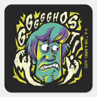 Pegatina Cuadrada Scooby-Doo | Asustado Shaggy
