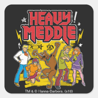 Pegatina Cuadrada Scooby-Doo | Gráfico "Heavy Meddle"