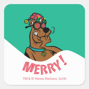 Pegatina Cuadrada Scooby-Doo Merry Laughter