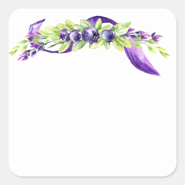 Pegatina Cuadrada Scrapbook de color azul (Anverso)